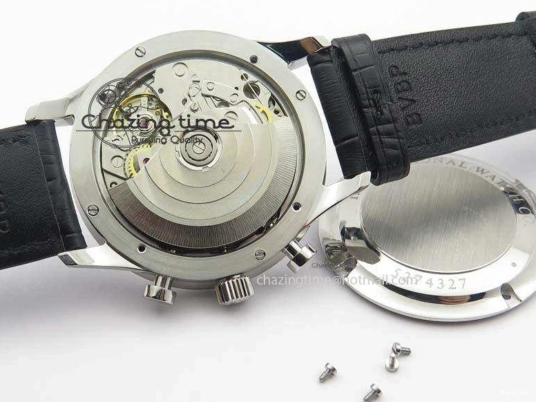 MIROTIME 0122 Reliable Portuguese IW371447 ZF 1:1 Best Edition SS Black Dial On Black Leather Strap A79350 V 7274